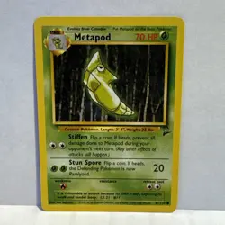 Pokemon TCG Metapod 081/130 Base Set 2 Regular Card - Image 1