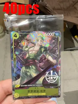 40Pcs Chinese TCG One Piece Card Game Roronoa Zoro Chinajoy Chinese Exclusive - Image 1