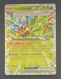 Pokemon Card Teal Mask Ogerpon EX 025/167 Twilight Masquerade - Near Mint - Image 1