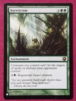 Magic The Gathering MYSTERY BOOSTER MB1 ASCETICISM green card MTG - Image 1