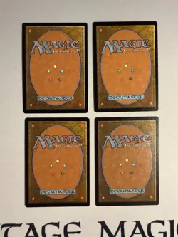 4 x Unglued Chaos Confetti MTG Cards Signed by Artist Mark Tedin NM 1998 - Image 2
