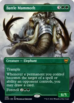 Battle Mammoth (Borderless) Kaldheim MTG Magic The Gathering - Image 1