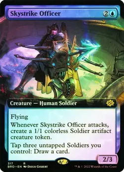 Skystrike Officer (Extended Art) The Brothers' War Foil MTG Magic The Gathering - Image 1