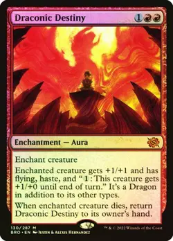 Draconic Destiny The Brothers' War Foil MTG Magic The Gathering - Image 1