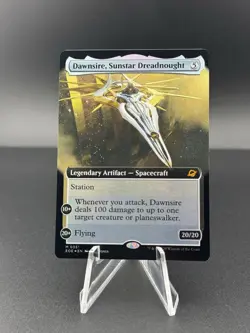 NM Foil Dawnsire, Sunstar Dreadnought (Extended Art) #351 Edge of Eternities MTG - Image 1