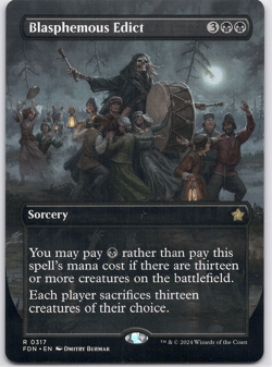 Blasphemous Edict (Borderless) [Foundations] (FDN) [MTG] Magic 317 - Image 1