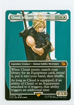 Cloud, Midgar Mercenary (borderless) #375 - MTG Final Fantasy - Non Foil - Image 1