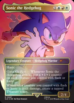 Secret Lair x Sonic - MTG - Sonic the Hedgehog #2087 (NM, FOIL 🌈) - SHIPS NOW - Image 1