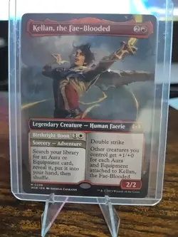 NM Nonfoil Kellan, the Fae-Blooded (Borderless) Wilds of Eldraine MTG - Image 1