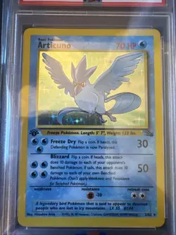 Pokemon Articuno Fossil 1st Edition 1999 Holo 2/62 PSA 8 NM-MT - Image 5