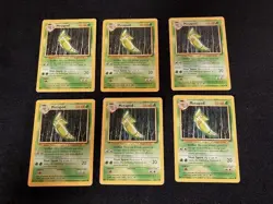 Metapod Stiffen/Stunspore 70 HP Pokemon Base Set TCG Card 54/102 - Lot of 6 - Image 1