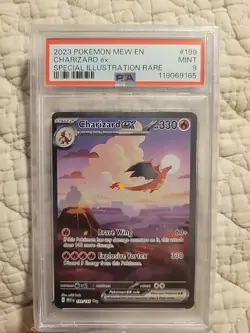 2023 Pokemon EN-Mew 151 Charizard EX 199/165 SIR GEM MINT PSA 9 - Image 1