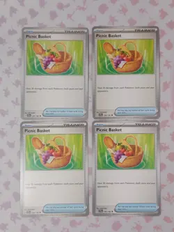 4x Picnic Basket 184/198 x4 Scarlet & Violet Base Pokemon TCG Playset NM - Image 1