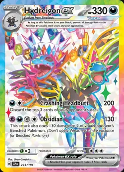 Hydreigon ex - 223/191 - Pokemon Surging Sparks Full Art Ultra Rare NM - Image 1
