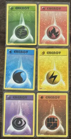 Pokemon TCG Classic Holo Energy Set (6x) Grass Fire Water Electric Psychic NM - Image 1