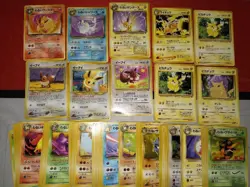 Vintage Pokemon Cards Lot Approximately 100 Cards Including Pikachu Eevee - Image 1