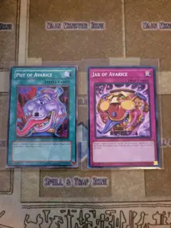 YUGIOH POT OF AVARICE + JAR OF AVARICE COMMON 1ST ED NM (YS17,SDZW) - Image 1