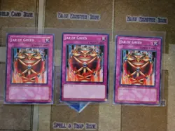 YUGIOH 3X JAR OF GREED COMMON 1ST ED NM (SD3,YS14,YSD) - Image 1