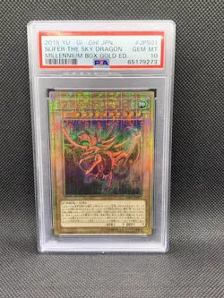 PSA 10 YU-GI-OH! JPN Slifer The Sky Dragon MB01-Millennium Box Gold Edition 2015 - Image 1