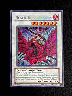 🔥 YUGIOH • BLACK ROSE DRAGON • SECRET RARE • CT05-EN003 • LIMITED/E • VLP 🔥 - Image 1