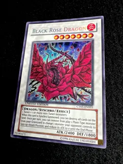 🔥 YUGIOH • BLACK ROSE DRAGON • SECRET RARE • CT05-EN003 • LIMITED/E • VLP 🔥 - Image 3