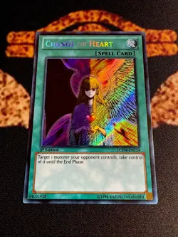 🔥 YUGIOH • CHANGE OF HEART • SECRET RARE • LCYW-EN124 • 1st EDITION • VLP 🔥 - Image 2