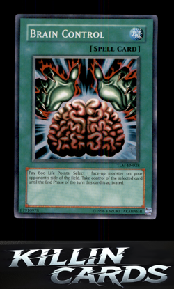Brain Control TLM-EN038 Super Rare The Lost Millennium YuGiOh Card NM - Image 1