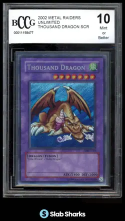 2002 YU-GI-OH! METAL RAIDERS MRD-143 THOUSAND DRAGON SECRET RARE BCCG 10 - Image 1