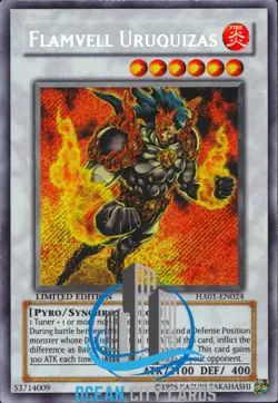 Yugioh Flamvell Uruquizas HA01-EN024 Secret Rare Limited Edition - Image 1