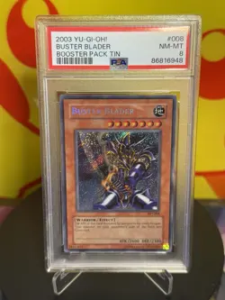 YU-GI-OH! 2003 Buster Blader BPT-008 Secret Rare Promo - PSA 8 NM-MT - Image 1