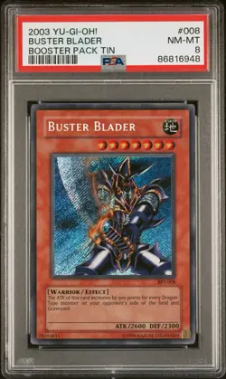 YU-GI-OH! 2003 Buster Blader BPT-008 Secret Rare Promo - PSA 8 NM-MT - Image 3