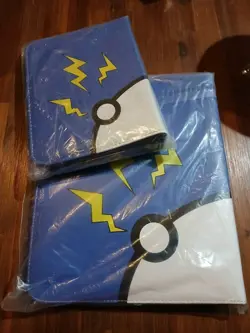 Lot of 2 Matching JXSHHAMZ 9 & 4 Pocket Card Binder Blue Pokemon Sealed - Image 1
