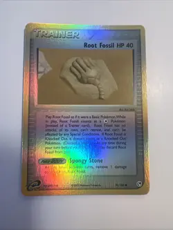 Pokemon EX Sandstorm Root Fossil Trading Card HP 40, 92/100 Series - Image 1