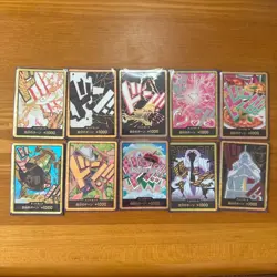 One Piece DON Card Set 10 Gold Frame Super Parallel Cards Gold DON Edition Rare - Image 1