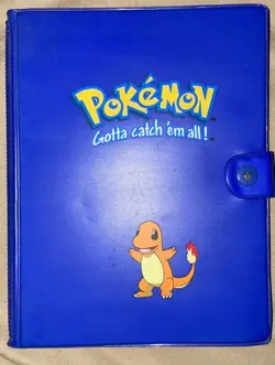 Vintage Pokemon 1999 Charmander 4-Pocket Card Binder Nintendo with cards - Image 1
