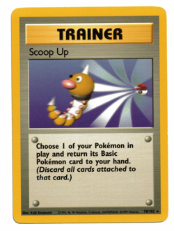 Pokemon Card: Scoop Up 78/102 Base Set Trainer Rare! - Image 1