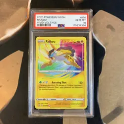 Raikou PSA 10 Vivid Voltage 050/185 Pokemon Card Gem Mint - Image 1