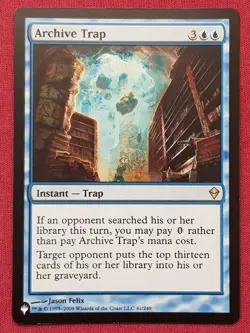 Magic The Gathering THE LIST ARCHIVE TRAP blue card MTG - Image 1