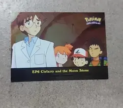 EP6 Clefairy and the Moon Stone Holo Pokemon Topps Series 2 Card LP - Image 1