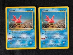 Corsola 50 HP Pokemon Neo Discovery TCG Card 37/75 - Lot of 2 - Image 1
