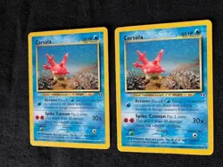 Corsola 50 HP Pokemon Neo Discovery TCG Card 37/75 - Lot of 2 - Image 2