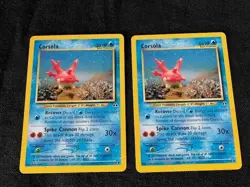 Corsola 50 HP Pokemon Neo Discovery TCG Card 37/75 - Lot of 2 - Image 3