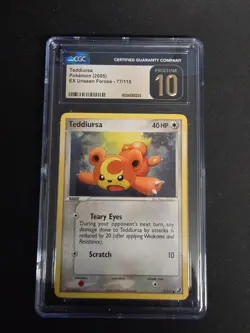 Cgc Pristine 10 EX Unseen Forces Teddiursa 77/115 Pokemon Card NO RESERVE - Image 1