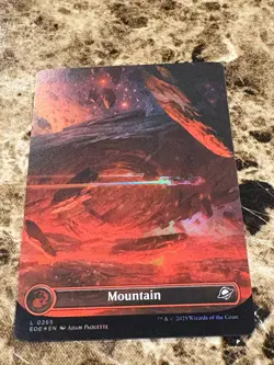 MOUNTAIN Magic the Gathering MTG Edge of Eternities Celestial Land Full Art Foil - Image 1