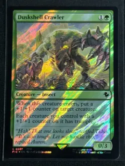 Magic MTG Final Fantasy Collector's Commander Surge Foil Duskshell Crawler - Image 1