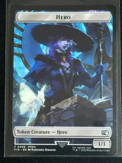 Magic the Gathering MTG Final Fantasy Hero Horror Double-Sided Token - Image 1