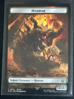 Magic the Gathering MTG Final Fantasy Hero Horror Double-Sided Token - Image 2