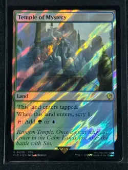 Magic MTG Final Fantasy Collector's Commander Surge Foil Temple of Mystery FFX - Image 1