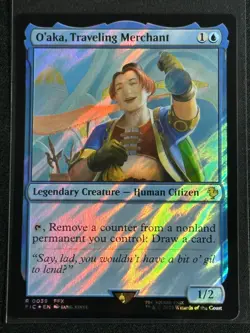 Magic MTG Final Fantasy Collector's Commander Surge Foil O'aka Traveling Merchat - Image 1