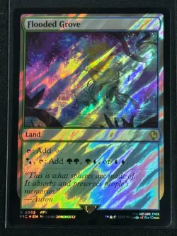 Magic MTG Final Fantasy Collector's Commander Surge Foil Flooded Grove SP FFX - Image 1